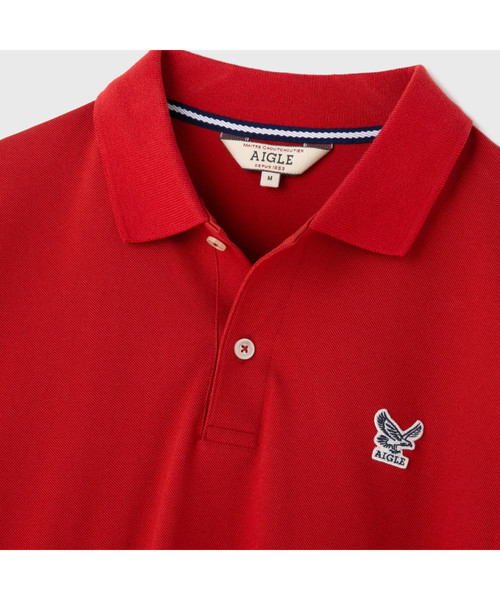AIGLE（エーグル）の「DFTイーグルピケポロ（ポロシャツ・メンズ・ダークネイビー/ヘザーグレー/ホワイト/レッド/グリーン・LARGE/MEDIUM/X-LARGE/XX-LARGE/SMALL）」の17枚目の写真