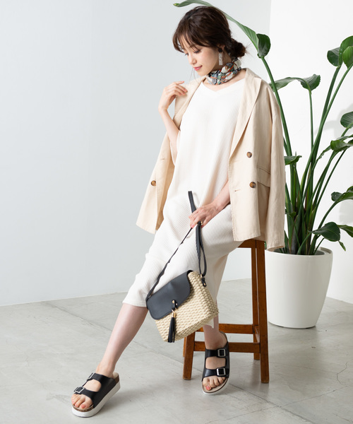 WEGO（ウィゴー）の「WEGO/2WAYワッフルワンピース（ワンピース・レディース・ブラック/オフホワイト/ライトブラウン・FREE）」の17枚目の写真