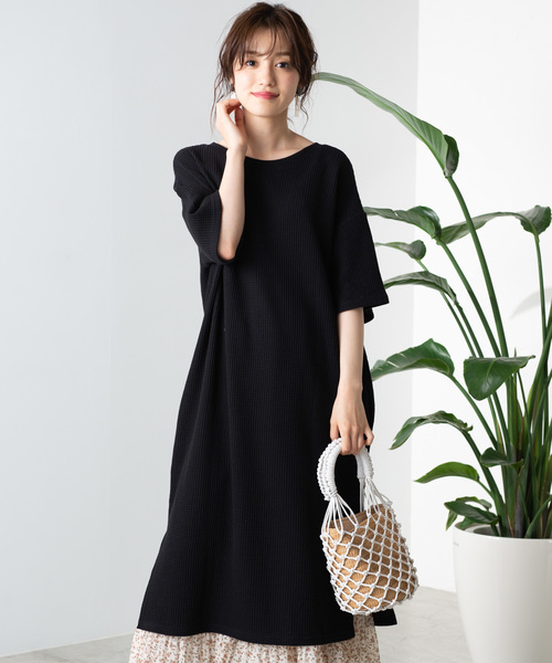 WEGO（ウィゴー）の「WEGO/2WAYワッフルワンピース（ワンピース・レディース・ブラック/オフホワイト/ライトブラウン・FREE）」の13枚目の写真