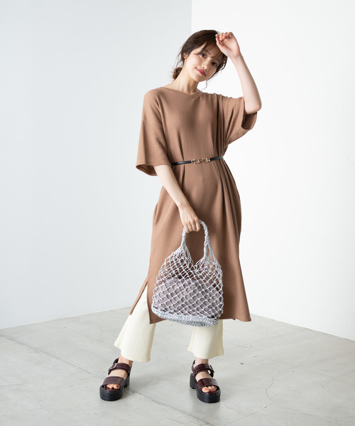 WEGO（ウィゴー）の「WEGO/2WAYワッフルワンピース（ワンピース・レディース・ブラック/オフホワイト/ライトブラウン・FREE）」の11枚目の写真