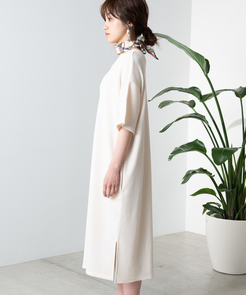 WEGO（ウィゴー）の「WEGO/2WAYワッフルワンピース（ワンピース・レディース・ブラック/オフホワイト/ライトブラウン・FREE）」の8枚目の写真