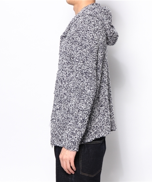 BAREFOOT DREAMS（ベアフットドリームズ）の「524　Heathered two tone yarn men's hoodie（パーカー・メンズ・ネイビー/ブラック/その他・SMALL/LARGE/MEDIUM）」の10枚目の写真