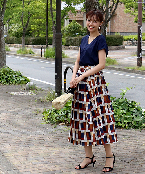 CHARM BERRY TIC（チャームベリーチック）の「クロスチェック柄フレアスカート（スカート・レディース・グレー/レッド/グリーン・M）」の12枚目の写真