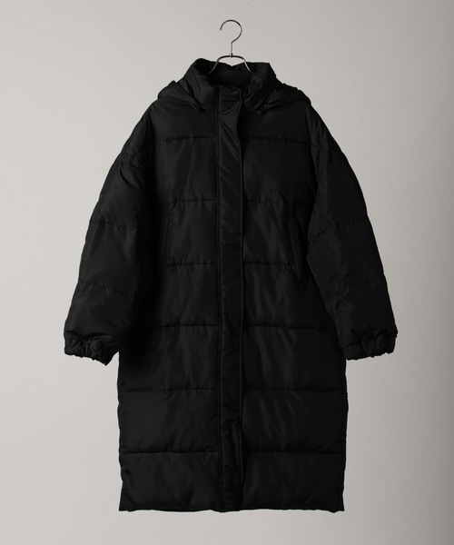 WEGO（ウィゴー）の「WEGO/【限定店舗】ロングフェイクダウンコート（ダウンジャケット/コート・レディース・ブラック/ブラック系その他・FREE）」の2枚目の写真