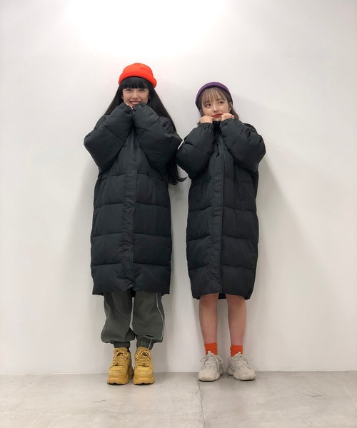 WEGO（ウィゴー）の「WEGO/【限定店舗】ロングフェイクダウンコート（ダウンジャケット/コート・レディース・ブラック/ブラック系その他・FREE）」の16枚目の写真