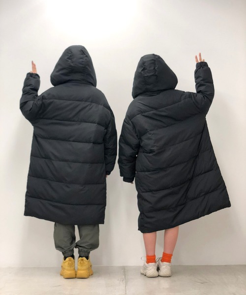 WEGO（ウィゴー）の「WEGO/【限定店舗】ロングフェイクダウンコート（ダウンジャケット/コート・レディース・ブラック/ブラック系その他・FREE）」の13枚目の写真