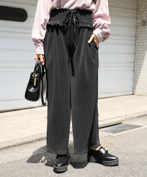 Heather（ヘザー）の「シャーリングプリーツパンツ　855464（その他パンツ・レディース・ブラック/ブラウン/ベージュ系その他・FREE）」の2枚目の写真