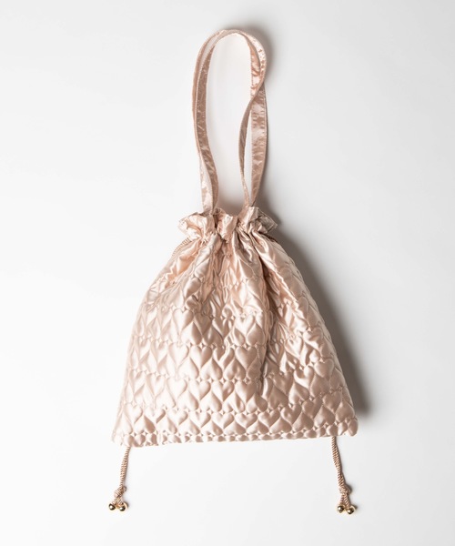 WEGO（ウィゴー）の「WEGO/キルティングリバーシブル巾着トートバッグ（トートバッグ・レディース・ホワイト/ブラック/ベージュ/ピンク・FREE）」の9枚目の写真