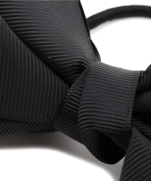 Auntie Rosa（アンティローザ）の「【Agneau7】グログランリボンヘアゴム（ヘアゴム・レディース・ブラック/ベージュ/ネイビー/ホワイト/ピンク・FREE）」の6枚目の写真