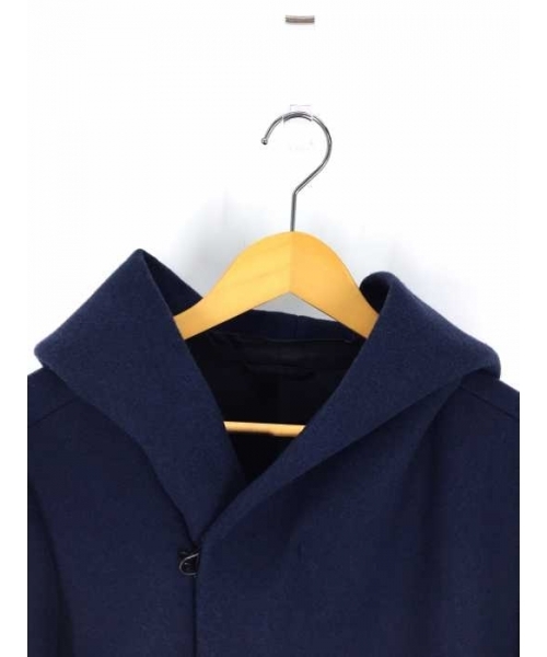 ブランド古着】カシミヤ混ダブルフェイスメルトン フーデッドコート