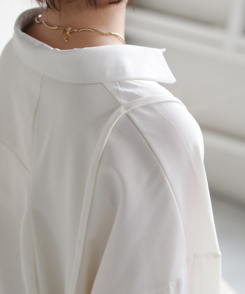 Bab（バブ）の「【WEB限定】変形デザインアシメシャツ（シャツ/ブラウス・レディース・ホワイト/ブラック/ベージュ・38）」の8枚目の写真