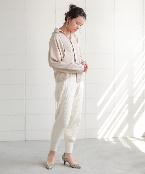 Bab（バブ）の「【WEB限定】変形デザインアシメシャツ（シャツ/ブラウス・レディース・ホワイト/ブラック/ベージュ・38）」の15枚目の写真