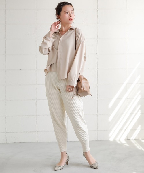 Bab（バブ）の「【WEB限定】変形デザインアシメシャツ（シャツ/ブラウス・レディース・ホワイト/ブラック/ベージュ・38）」の16枚目の写真