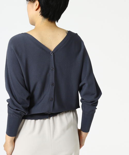 Tiara（ティアラ）の「2wayドルマンニット（ニット/セーター・レディース・チャコールグレー/ピンク/アイボリー/モスグリーン・FREE）」の3枚目の写真