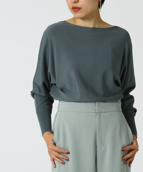 Tiara（ティアラ）の「2wayドルマンニット（ニット/セーター・レディース・チャコールグレー/ピンク/アイボリー/モスグリーン・FREE）」の4枚目の写真