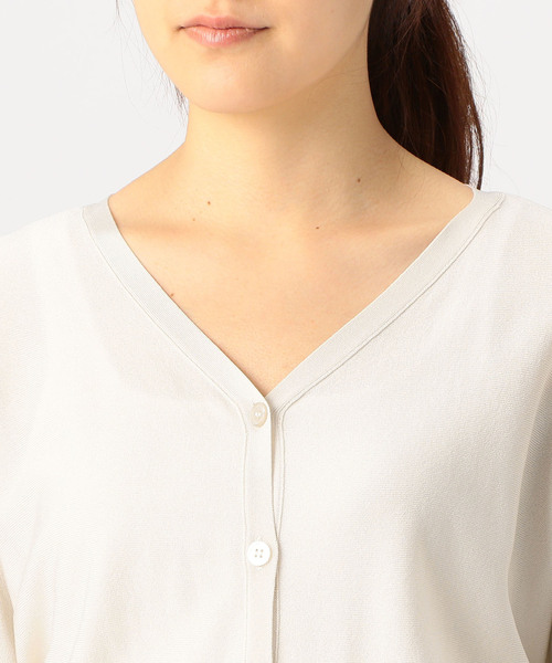 Tiara（ティアラ）の「2wayドルマンニット（ニット/セーター・レディース・チャコールグレー/ピンク/アイボリー/モスグリーン・FREE）」の8枚目の写真