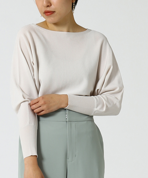 Tiara（ティアラ）の「2wayドルマンニット（ニット/セーター・レディース・チャコールグレー/ピンク/アイボリー/モスグリーン・FREE）」の15枚目の写真