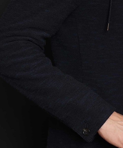 MICHEL KLEIN HOMME   （ミッシェルクランオム）の「カーディガン（スラブインレーシルケット）（カーディガン/ボレロ・メンズ・ネイビー/グレー・46/48/51）」の18枚目の写真