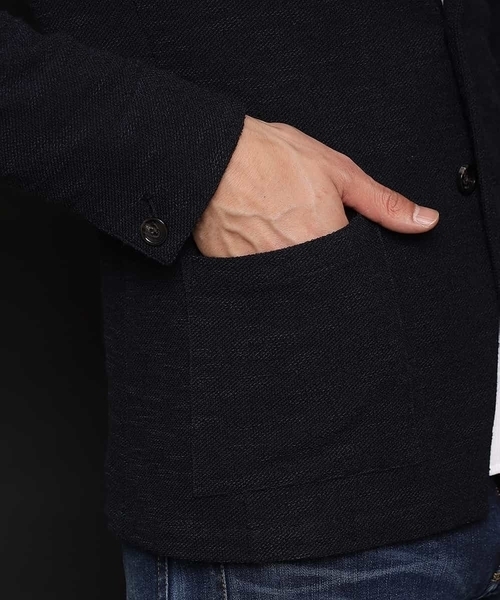 MICHEL KLEIN HOMME   （ミッシェルクランオム）の「カーディガン（スラブインレーシルケット）（カーディガン/ボレロ・メンズ・ネイビー/グレー・46/48/51）」の17枚目の写真