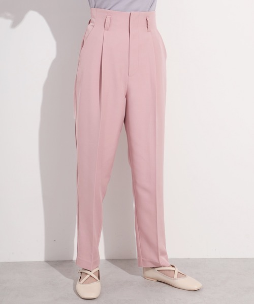 one after another NICE CLAUP（ワンアフターアナザーナイスクラップ）の「カラーテーパードパンツ（スラックス・レディース・モカ/オリーブ/パープル/ピンク/ラベンダー・FREE）」の5枚目の写真