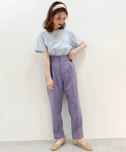 one after another NICE CLAUP（ワンアフターアナザーナイスクラップ）の「カラーテーパードパンツ（スラックス・レディース・モカ/オリーブ/パープル/ピンク/ラベンダー・FREE）」の20枚目の写真