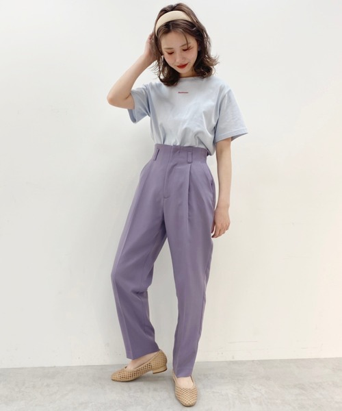 one after another NICE CLAUP（ワンアフターアナザーナイスクラップ）の「カラーテーパードパンツ（スラックス・レディース・モカ/オリーブ/パープル/ピンク/ラベンダー・FREE）」の19枚目の写真