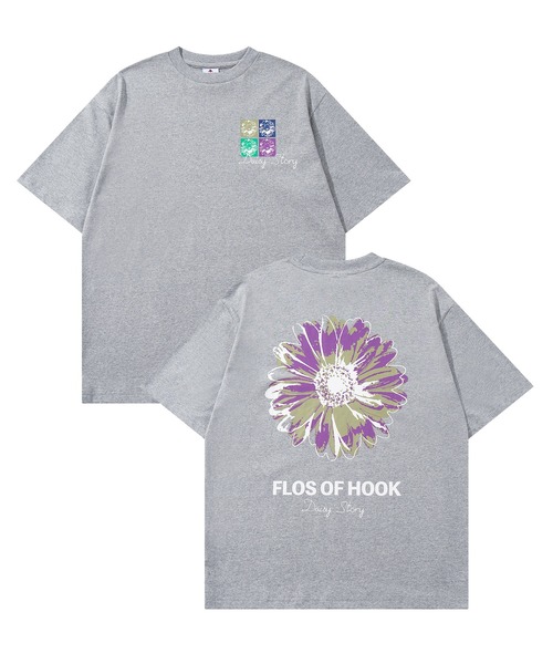 HOOK(フック)の「HOOK -original- ポップマーガレットバックプリントTEE (SS)(Tシャツ/カットソー・メンズ・ホワイト/ブラック/グリーン/ブルー/グレー・M/L/XL)」の6枚目の写真