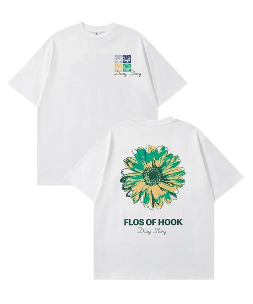 HOOK(フック)の「HOOK -original- ポップマーガレットバックプリントTEE (SS)(Tシャツ/カットソー・メンズ・ホワイト/ブラック/グリーン/ブルー/グレー・M/L/XL)」の9枚目の写真