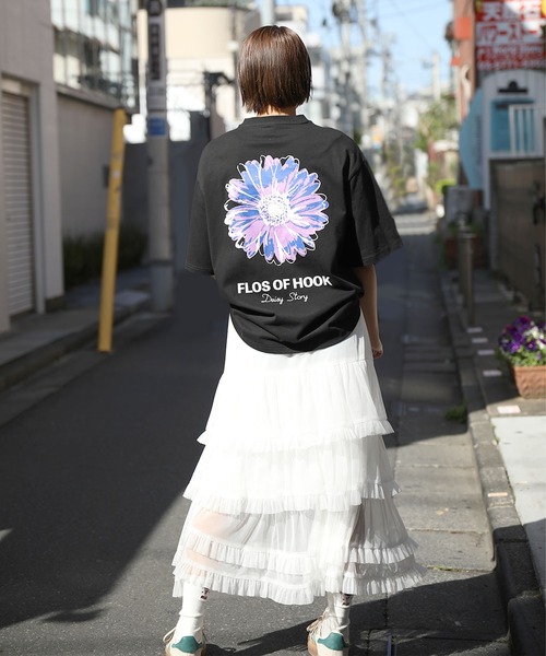 HOOK(フック)の「HOOK -original- ポップマーガレットバックプリントTEE (SS)(Tシャツ/カットソー・メンズ・ホワイト/ブラック/グリーン/ブルー/グレー・M/L/XL)」の21枚目の写真