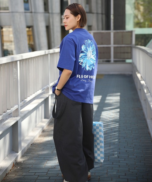HOOK(フック)の「HOOK -original- ポップマーガレットバックプリントTEE (SS)(Tシャツ/カットソー・メンズ・ホワイト/ブラック/グリーン/ブルー/グレー・M/L/XL)」の14枚目の写真