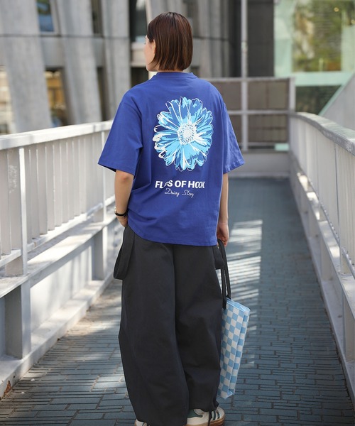 HOOK(フック)の「HOOK -original- ポップマーガレットバックプリントTEE (SS)(Tシャツ/カットソー・メンズ・ホワイト/ブラック/グリーン/ブルー/グレー・M/L/XL)」の13枚目の写真