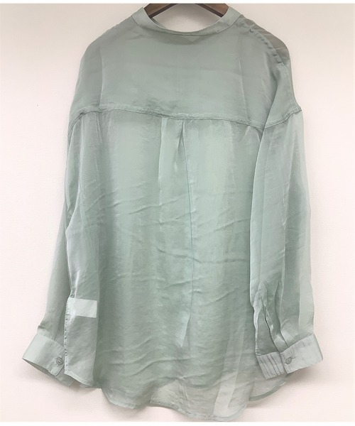 ulu（ウル）の「seethruough overbandcollar shirt（シャツ/ブラウス・レディース・ベージュ/グリーン/ホワイト・FREE）」の19枚目の写真