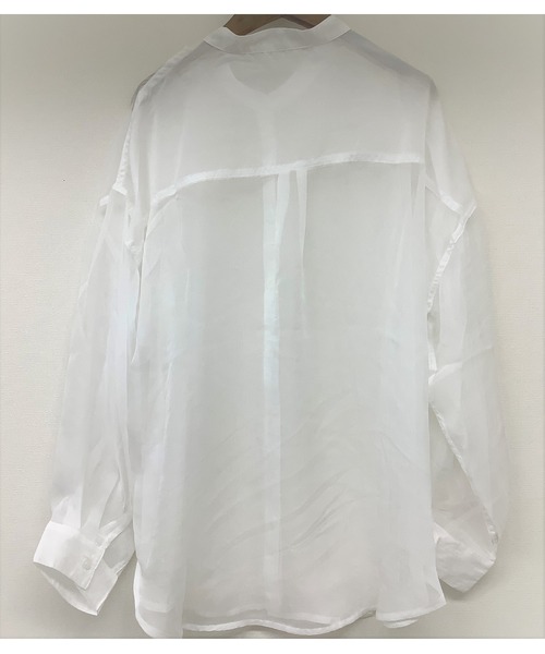 ulu（ウル）の「seethruough overbandcollar shirt（シャツ/ブラウス・レディース・ベージュ/グリーン/ホワイト・FREE）」の20枚目の写真