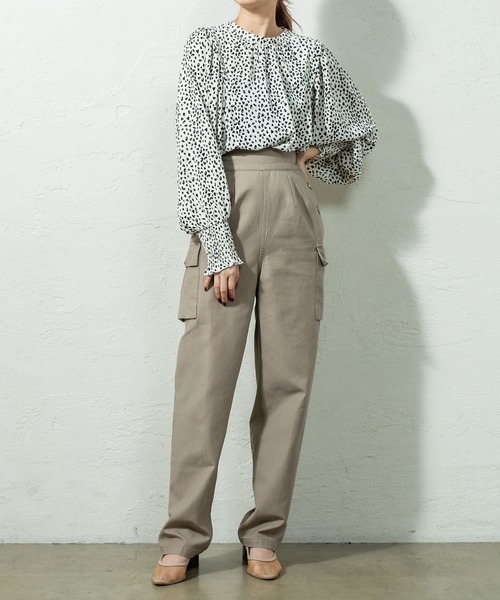 mystic（ミスティック）の「ハイウエストカーゴパンツ（その他パンツ・レディース・ベージュ/チャコールグレー/カーキ・2/1）」の6枚目の写真