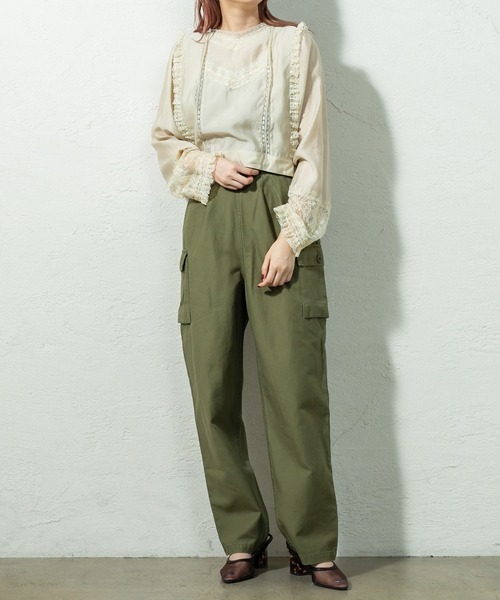 mystic（ミスティック）の「ハイウエストカーゴパンツ（その他パンツ・レディース・ベージュ/チャコールグレー/カーキ・2/1）」の18枚目の写真