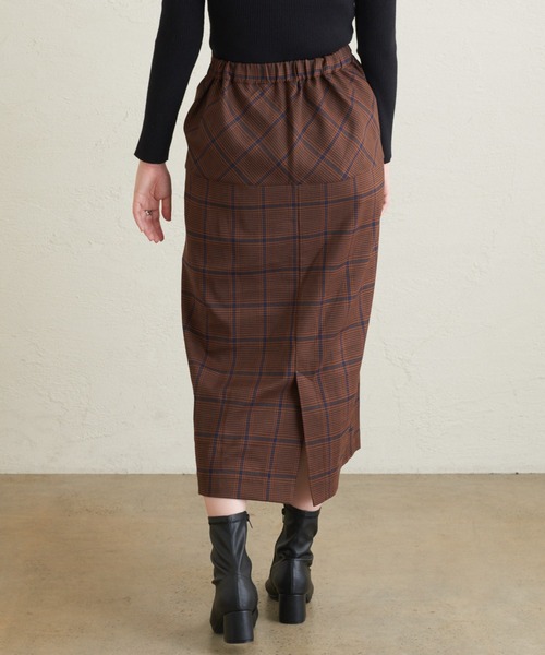 natural couture（ナチュラルクチュール）の「切替デザインセミタイトスカート（スカート・レディース・ダークブラウン/ライトベージュ/その他1/その他3・FREE）」の7枚目の写真