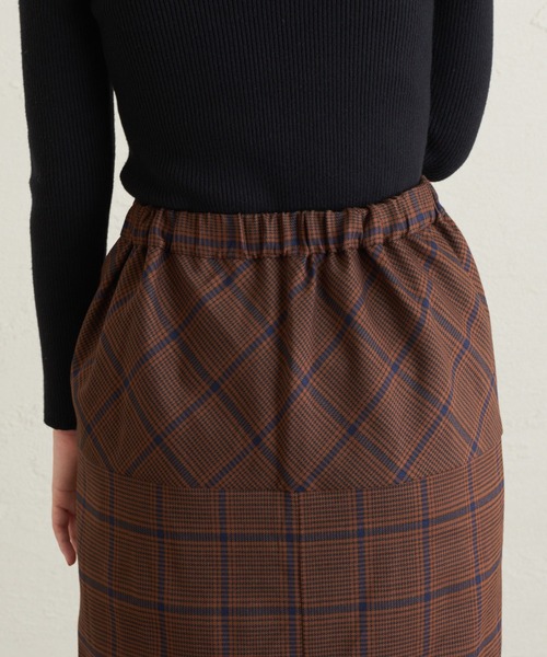 natural couture（ナチュラルクチュール）の「切替デザインセミタイトスカート（スカート・レディース・ダークブラウン/ライトベージュ/その他1/その他3・FREE）」の9枚目の写真