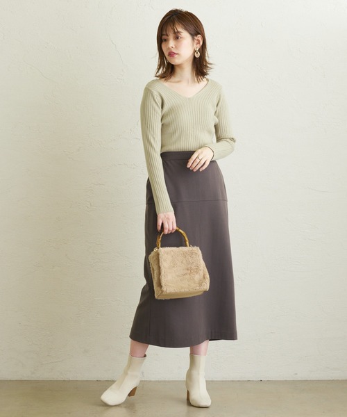 natural couture（ナチュラルクチュール）の「切替デザインセミタイトスカート（スカート・レディース・ダークブラウン/ライトベージュ/その他1/その他3・FREE）」の21枚目の写真