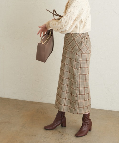 natural couture（ナチュラルクチュール）の「切替デザインセミタイトスカート（スカート・レディース・ダークブラウン/ライトベージュ/その他1/その他3・FREE）」の13枚目の写真