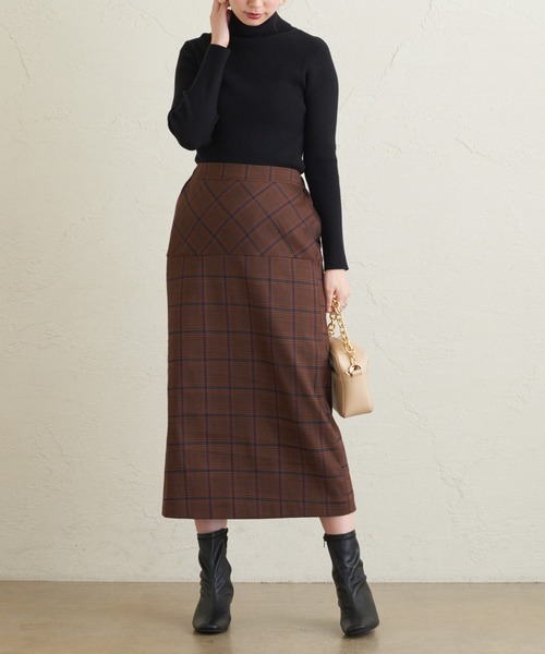 natural couture（ナチュラルクチュール）の「切替デザインセミタイトスカート（スカート・レディース・ダークブラウン/ライトベージュ/その他1/その他3・FREE）」の16枚目の写真