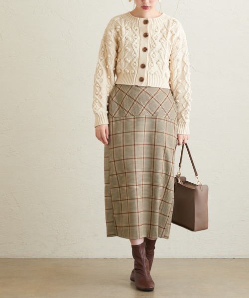 natural couture（ナチュラルクチュール）の「切替デザインセミタイトスカート（スカート・レディース・ダークブラウン/ライトベージュ/その他1/その他3・FREE）」の15枚目の写真