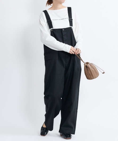 DouDou（ドゥドゥ）の「ロゴT（Tシャツ/カットソー・レディース・チャコールグレー/ベージュ/オフホワイト・FREE）」の11枚目の写真