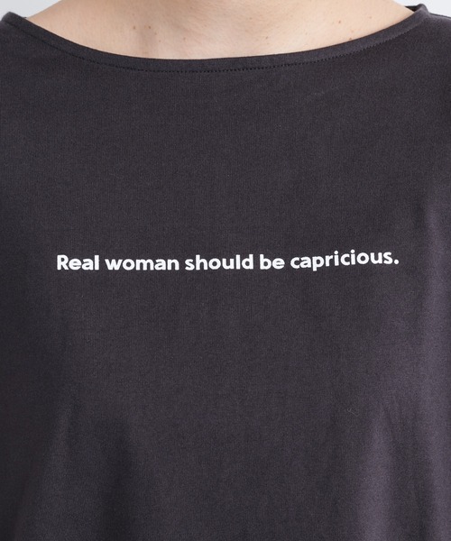 DouDou（ドゥドゥ）の「ロゴT（Tシャツ/カットソー・レディース・チャコールグレー/ベージュ/オフホワイト・FREE）」の16枚目の写真