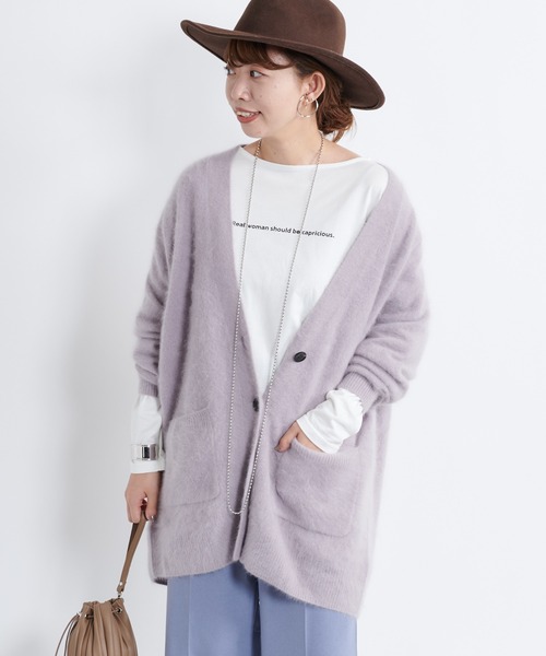 DouDou（ドゥドゥ）の「ロゴT（Tシャツ/カットソー・レディース・チャコールグレー/ベージュ/オフホワイト・FREE）」の12枚目の写真