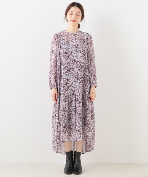 SLOBE IENA(スローブイエナ)の「アートプリントギャザーワンピース【手洗い可能】◆(ワンピース・レディース・ブラウン/ラベンダー・FREE)」の18枚目の写真