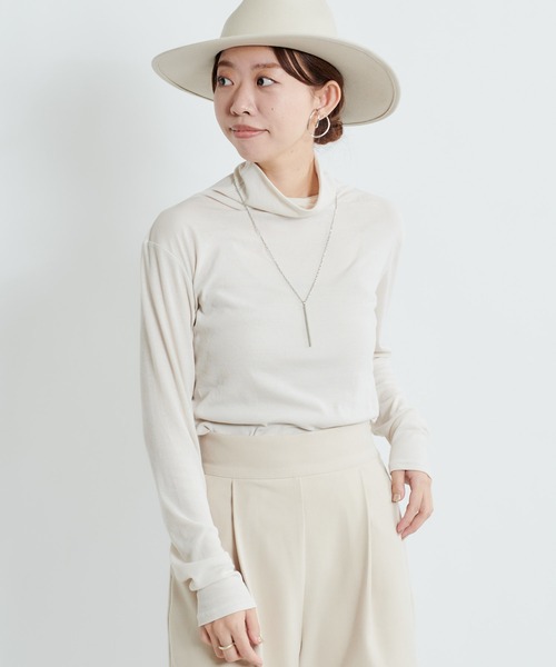 DouDou(ドゥドゥ)の「シアータートル(Tシャツ/カットソー・レディース・ブラック/オフホワイト/グレイッシュベージュ・FREE)」の2枚目の写真