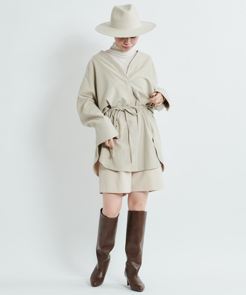 DouDou(ドゥドゥ)の「シアータートル(Tシャツ/カットソー・レディース・ブラック/オフホワイト/グレイッシュベージュ・FREE)」の11枚目の写真