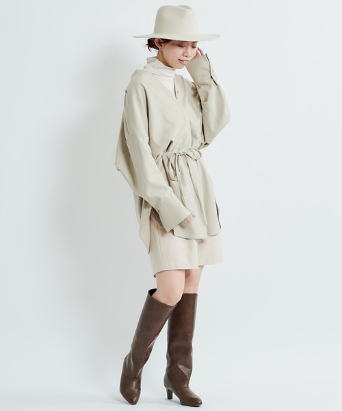 DouDou(ドゥドゥ)の「シアータートル(Tシャツ/カットソー・レディース・ブラック/オフホワイト/グレイッシュベージュ・FREE)」の12枚目の写真