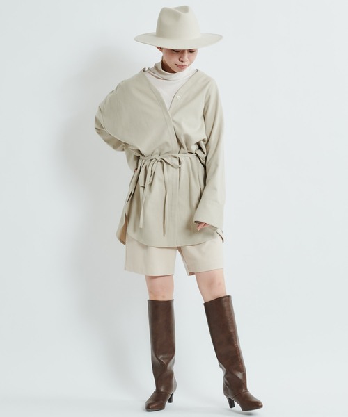 DouDou(ドゥドゥ)の「シアータートル(Tシャツ/カットソー・レディース・ブラック/オフホワイト/グレイッシュベージュ・FREE)」の13枚目の写真