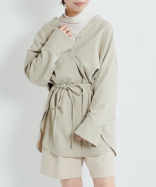 DouDou(ドゥドゥ)の「シアータートル(Tシャツ/カットソー・レディース・ブラック/オフホワイト/グレイッシュベージュ・FREE)」の14枚目の写真